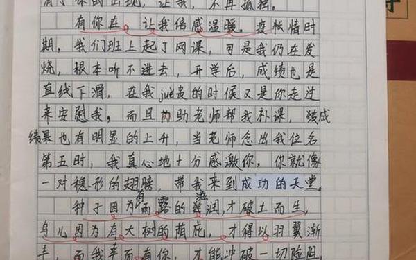 关于有你真好的作文;把遗憾写到极致封神的作文