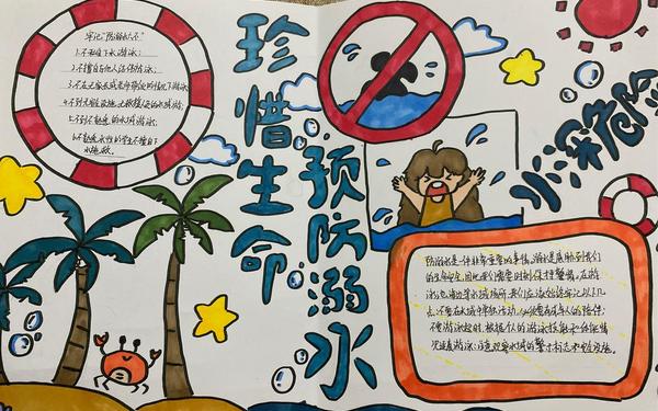 防溺水手抄报简单好画—预防溺水