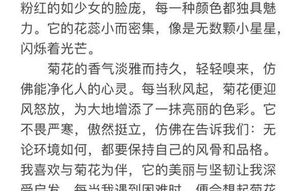 关于菊花的作文—作文《菊花》300字