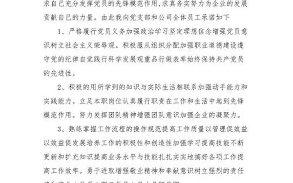 党员承诺书范文,党的承诺书