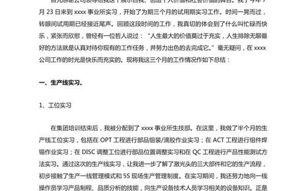 个人试用期转正工作总结—普通员工转正30字