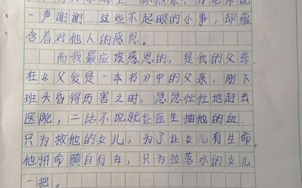 报答父母的作文,报答作文700字