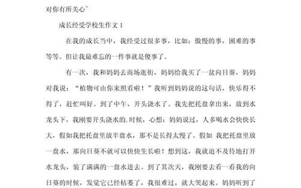 个人成长类作文_个人成长经历怎么写