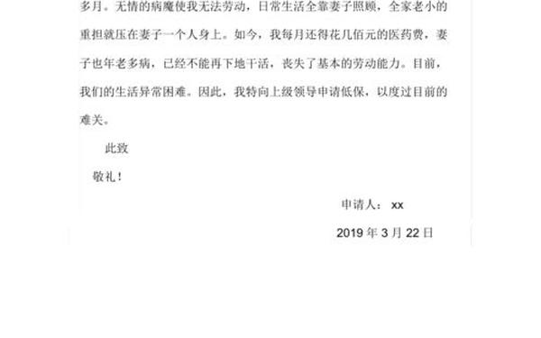 低保申请书范文、2025年低保申请书