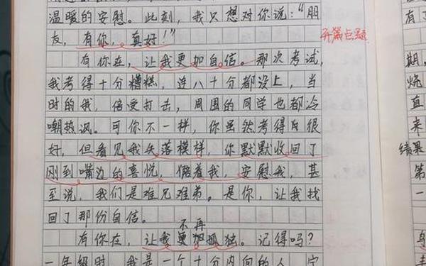 《有你真好》满分作文;朋友有你真好作文800字