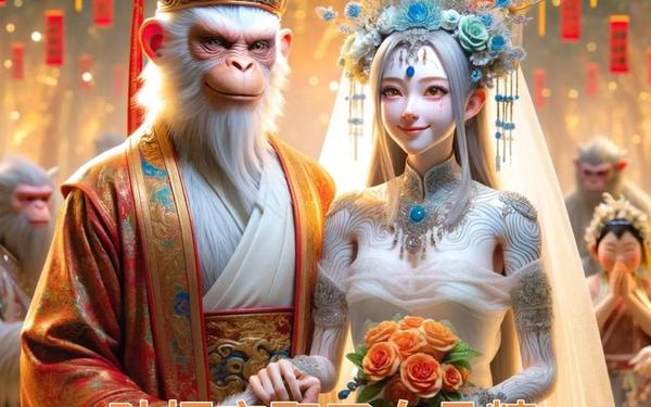 唐僧抱着一个女人图片(白骨精亲吻孙悟空图片)