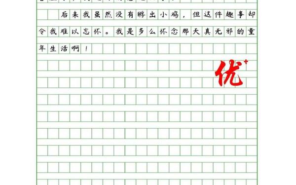 童年趣事400字优秀作文_照片里的故事作文800字初一