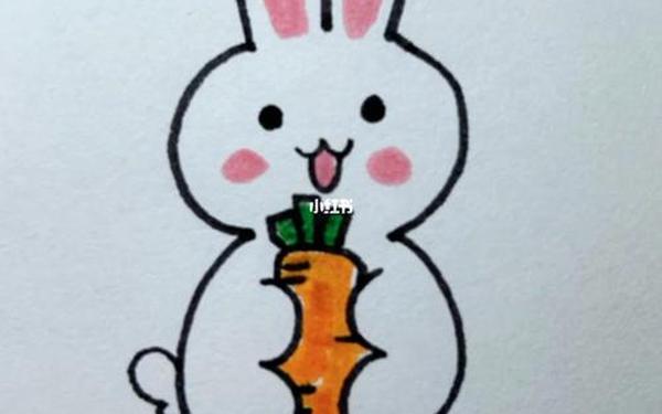 小白兔吃萝卜_小白兔吃萝卜简笔画