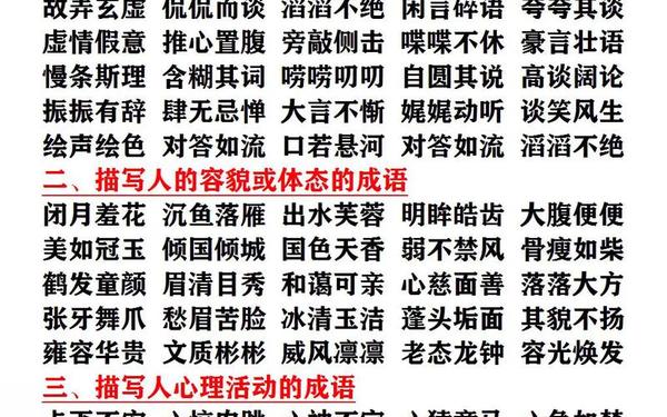 成语大全5000个、成语大全300句