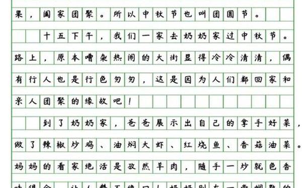 传统节日中秋节作文600字,三年级作文传统节日端午300字
