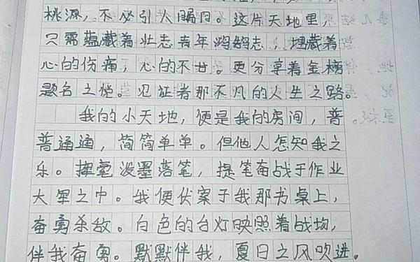 我的另一片天地-另一番天地作文700字初中