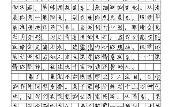 五官争功作文-五官争霸赛作文400个字