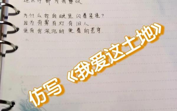 我爱这土地仿写—仿写艾青的白话