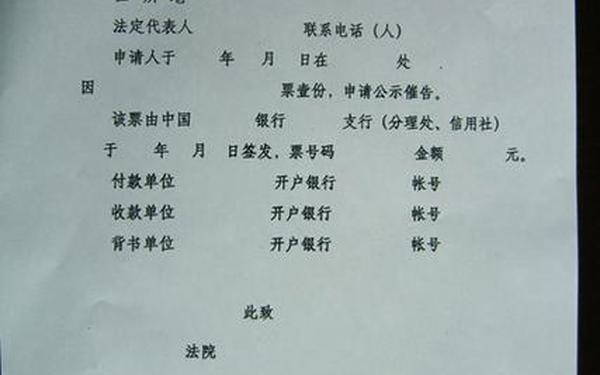 公示催告申请书(公告申请书模板)