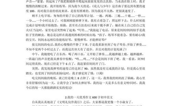 我的一天作文600字初中,争论作文600字叙事初中