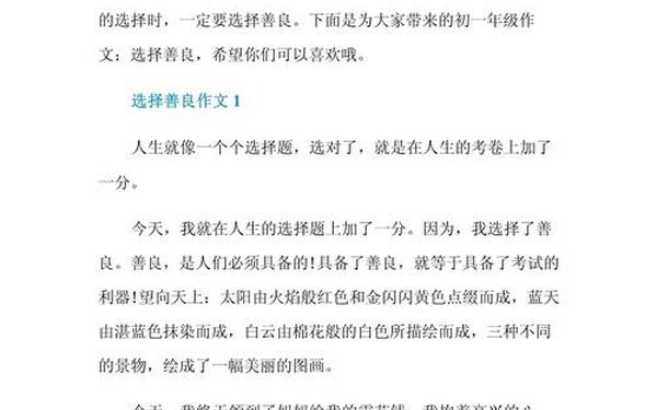 选择作文600字,选择作文