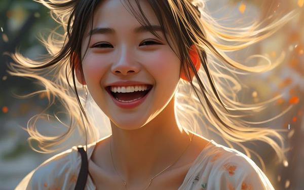 笑容在阳光里,阳光下的笑容治愈