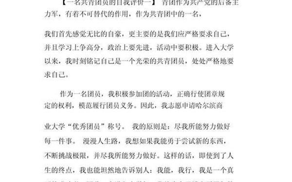 团员个人评议总结500(团员自我评价500字)