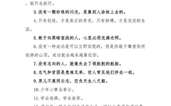 人生励志语录经典短句(人生格言)