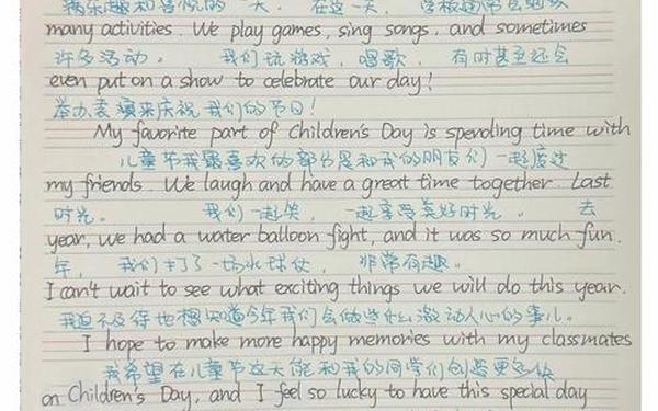 六一儿童节英语作文(如何庆祝六一儿童节英语作文)