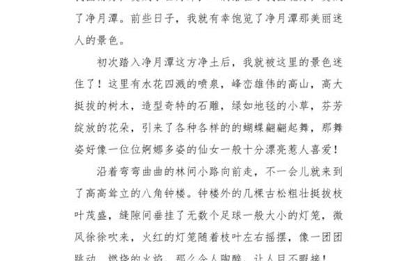 写景作文700字初中优秀作文、难忘的风景800字初二
