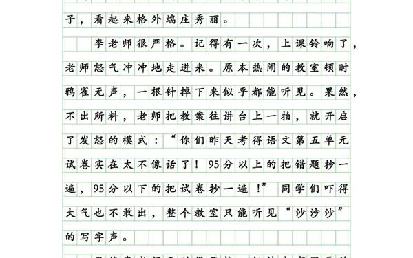 五年级漫画老师作文500字-让999个老师吐血的作文图片