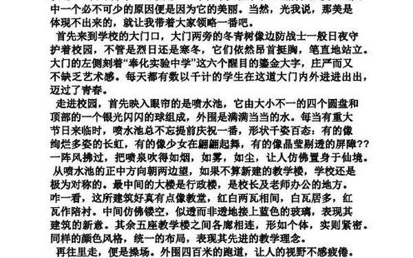 我的校园生活600字作文;我心中的传统文化600字