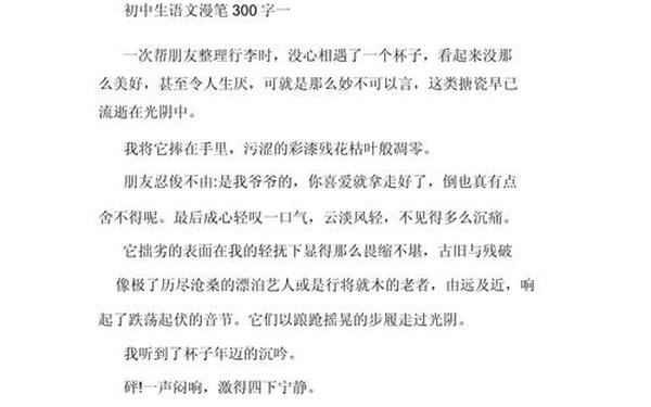 很小众却很惊艳的随笔 高质量随笔300字