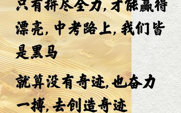 初三冲刺中考金句_初三冲刺的励志句子
