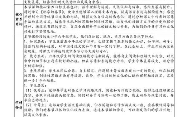 六年级下册语文教案,小学六年级下册教案内容