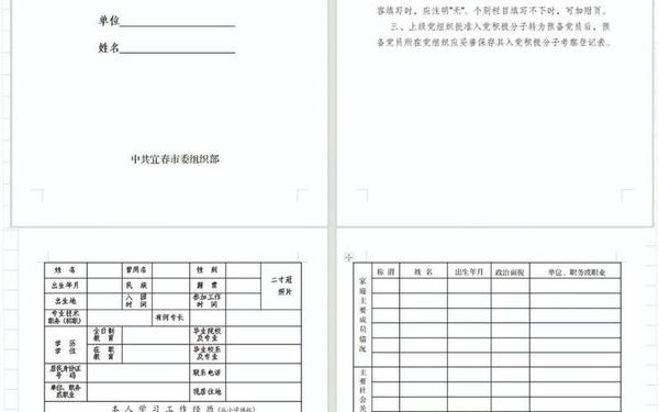 党的积极分子登记表_入党培养考察表word版 党的积极分子登记表_入党培养考察表word版