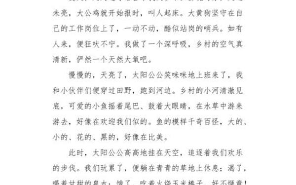 乡村风景作文;乡村美景400字优秀作文
