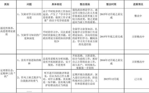 六个方面查摆问题及整改措施_个人查摆问题及整改措施清单