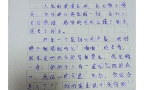 五作文大全450字左右—那一刻我长大了450作文优秀
