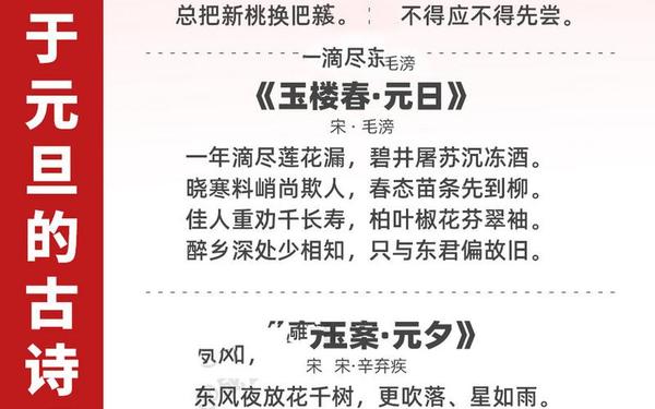 小学生元旦的古诗;春节的古诗大全小学