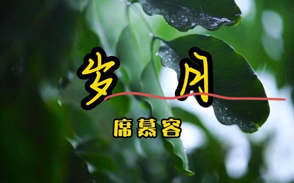 席慕蓉印记—席慕容《岁月》