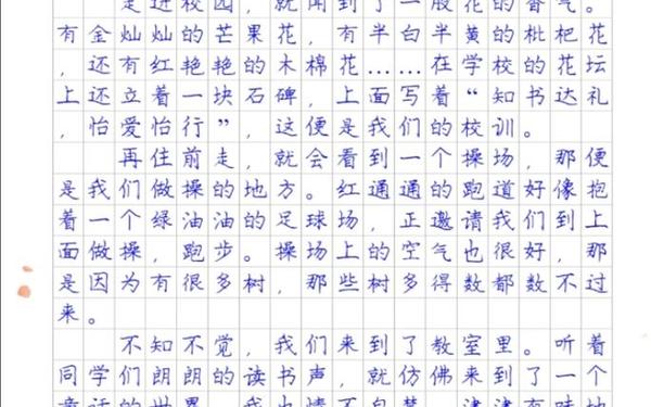我们的校园作文400字—四年级《我的校园》