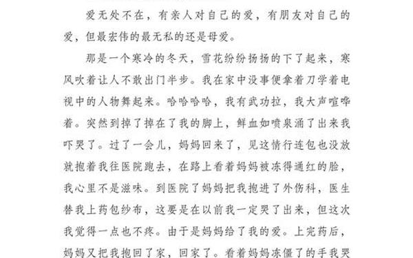 关于爱的作文300字-爰作文300字