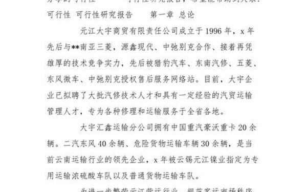 可行性报告书;可行性报告怎么写模板及范文