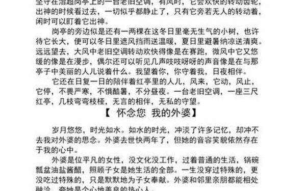 十篇优美的文章,优美好段加点评及出自哪篇文章