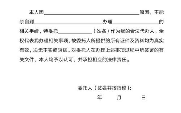 个人委托书通用模板(委托书可以手写吗)
