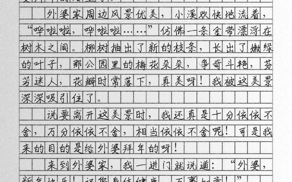 关于拜年的作文 拜年的感受20字
