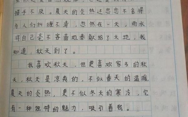 家乡的秋天作文600字(家乡的秋天600字写景作文)
