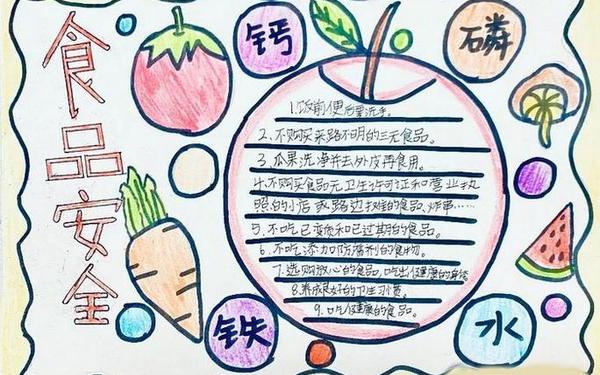 食品安全手抄报内容—食品安全知识摘抄内容