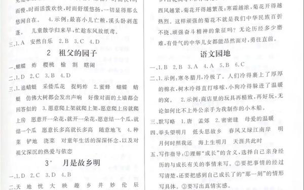 免费抄作业答案五年级语文;五下同步作文