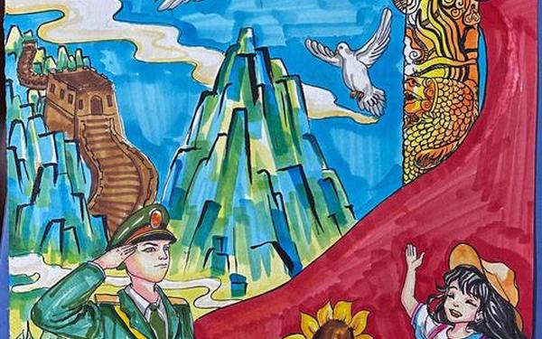 二年级上册美术教案、二年级爱国绘画作品图片大全集