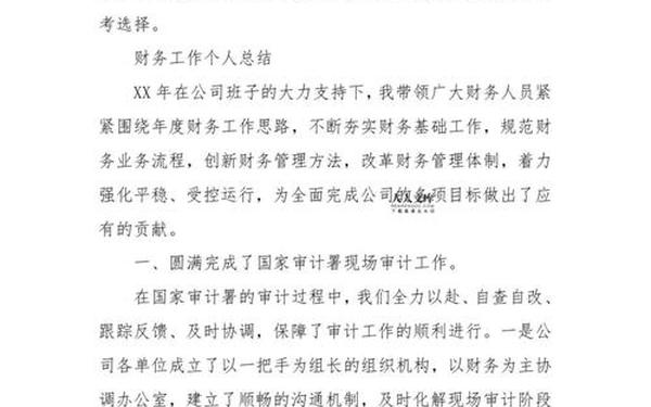 个人工作报告模板(会计工作个人总结)