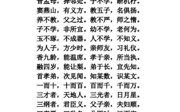 人之初三字经全文—《三字经》全文原文 儿童版