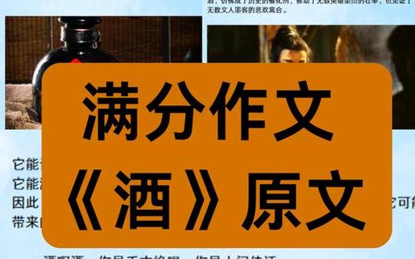 2015年广东高考作文 满分作文《酒》原文