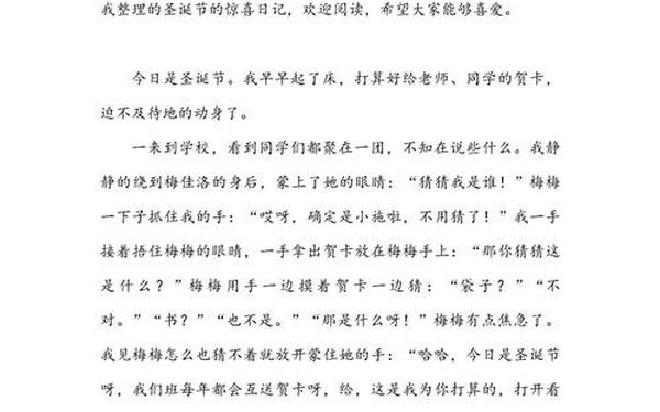 圣诞节周记—圣诞节